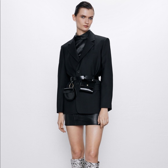 Zara Blazer with buttons boxy jacket relaxed fit - Picture 3 of 7